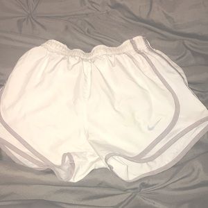 White Nike Running Shorts